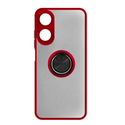 Capa com Anel de suporte para Oppo A38 4g Vermelho